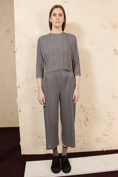 Cropped Wide Trouser Grey