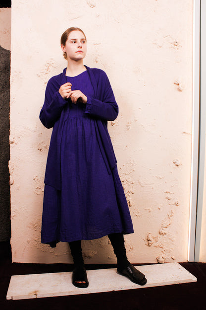 Purple Linen Cardigan