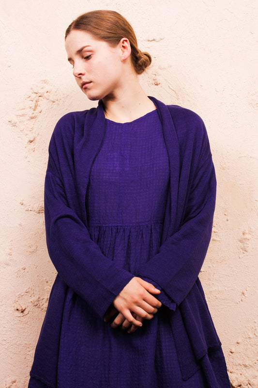 Purple Linen Cardigan