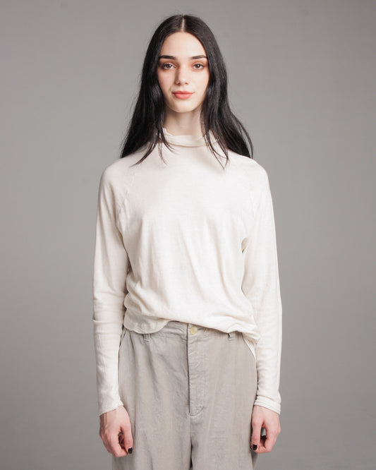 Ivory Highneck Longsleeve Top