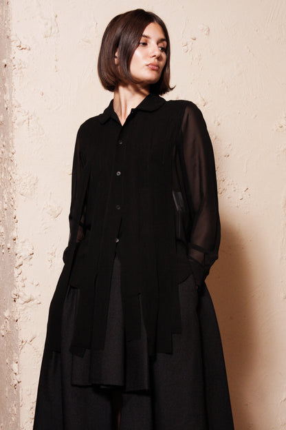 Sheer Sleeve Shirt