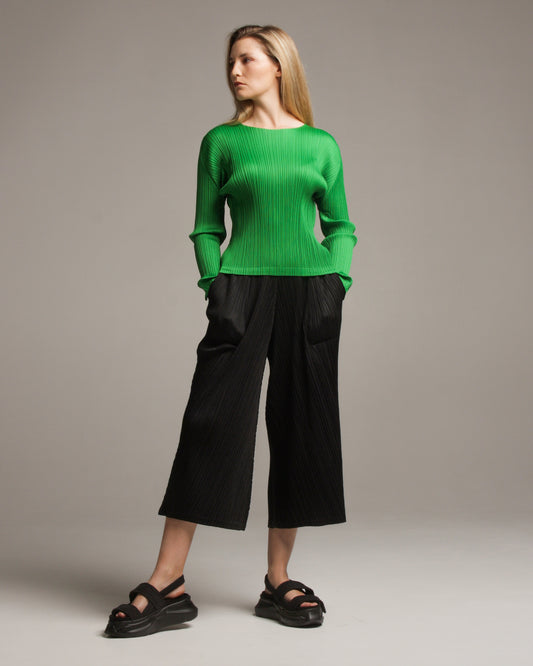 Black Melange Trouser