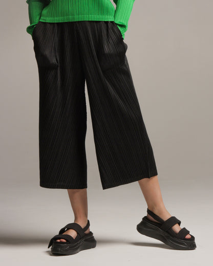 Black Melange Trouser