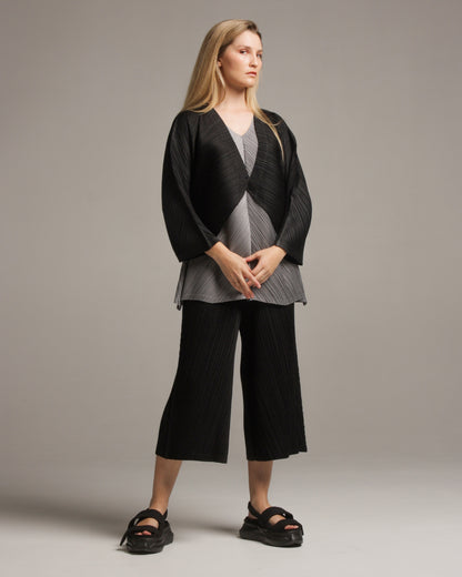 Black Melange Trouser