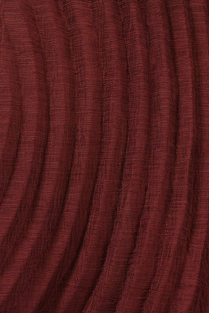 Swirl Crepe Skirt Burgundy