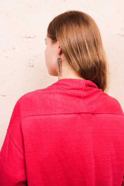 Pink Linen Cardigan