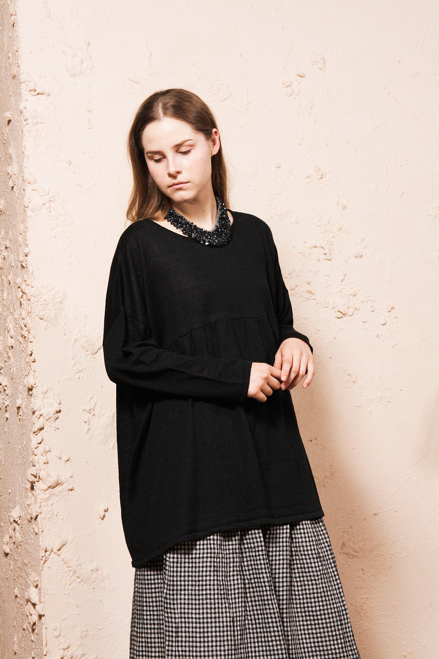 Black Linen Pullover