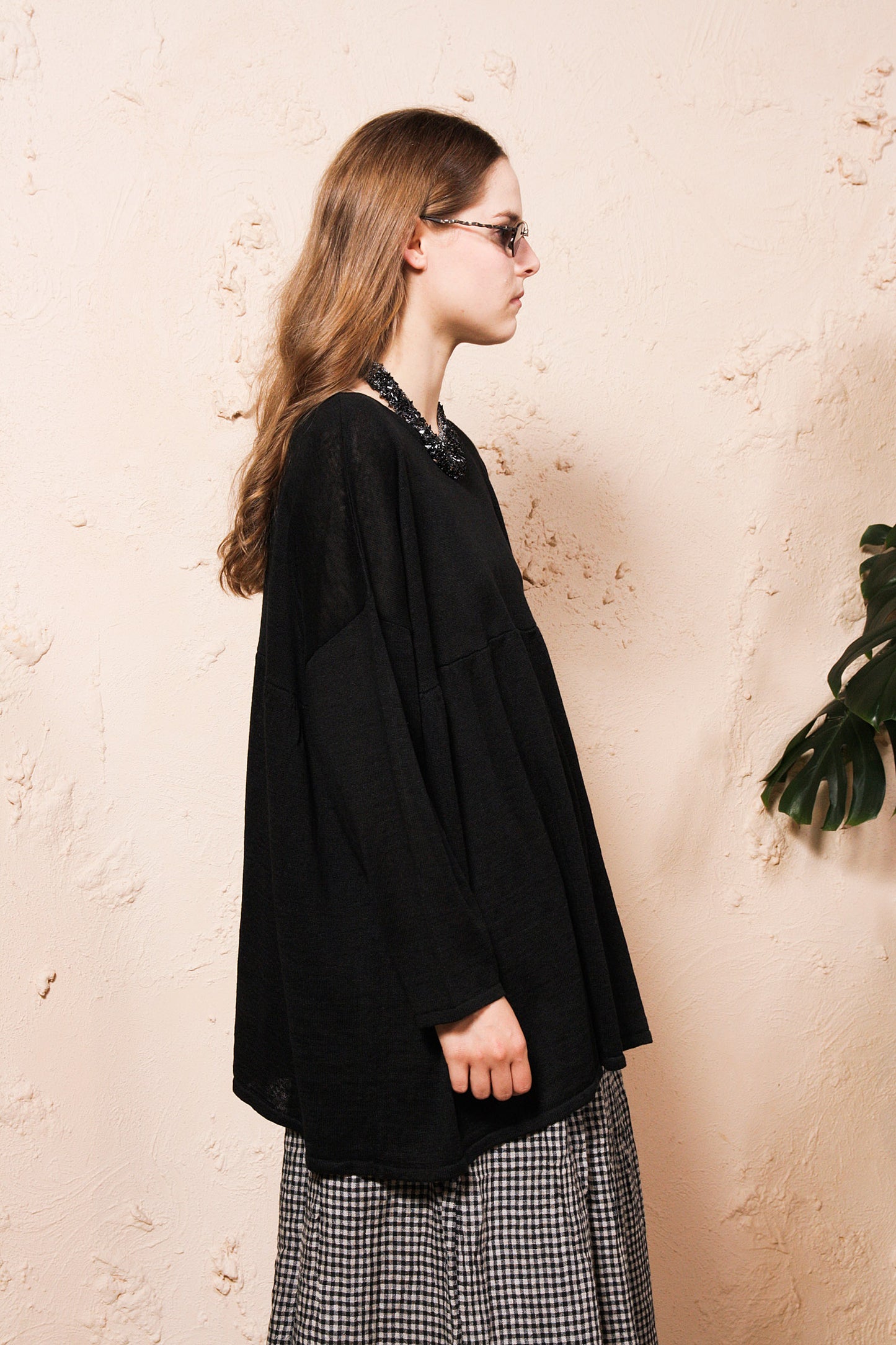 Black Linen Pullover