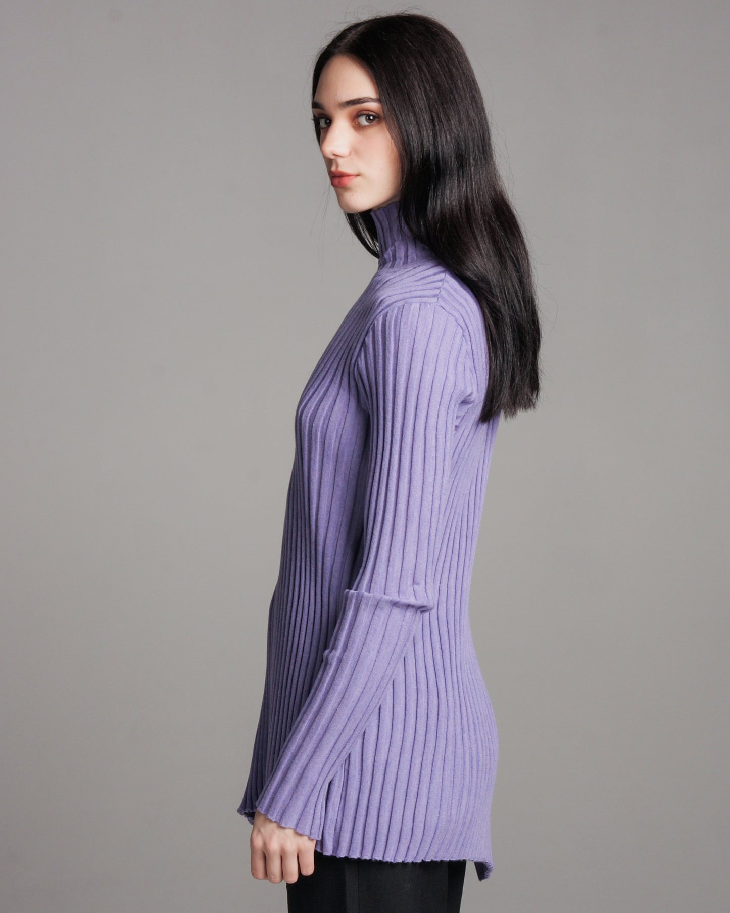 Purple Kwool Asymmetrical Top