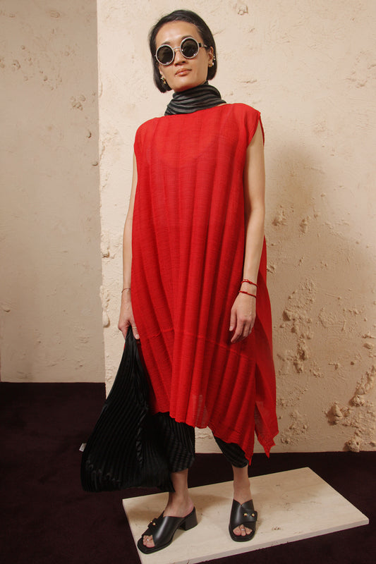 Pleated Crepe Tunic