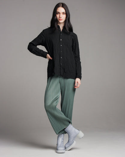 Black Crinkle Shirt