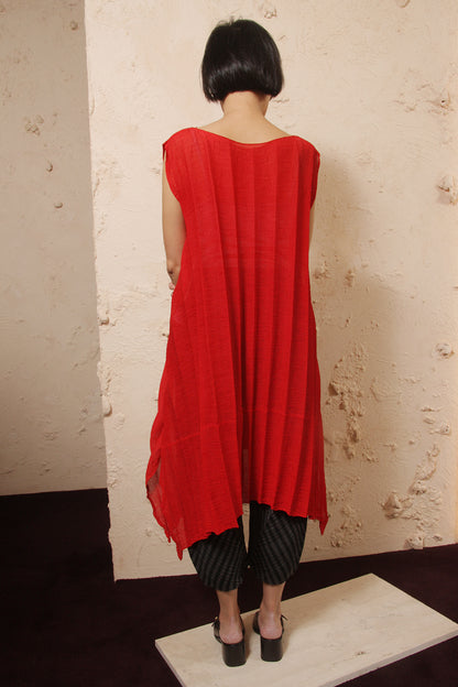 Pleated Crepe Tunic