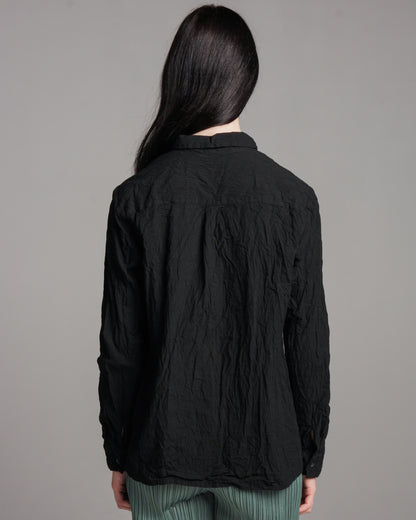 Black Crinkle Shirt
