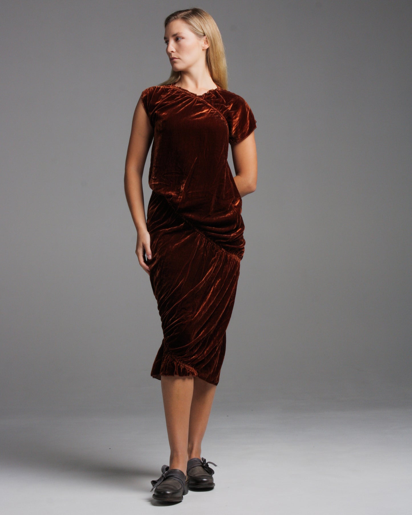 Silk Velvet Rossia Dress