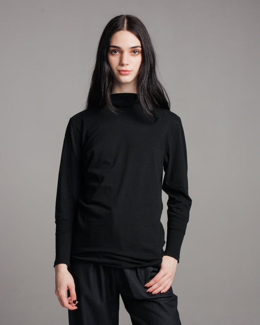 Black Highneck Longsleeve Top