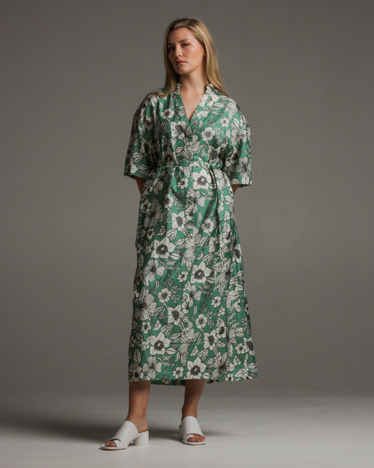 Drieke Bouquet Silk Dress