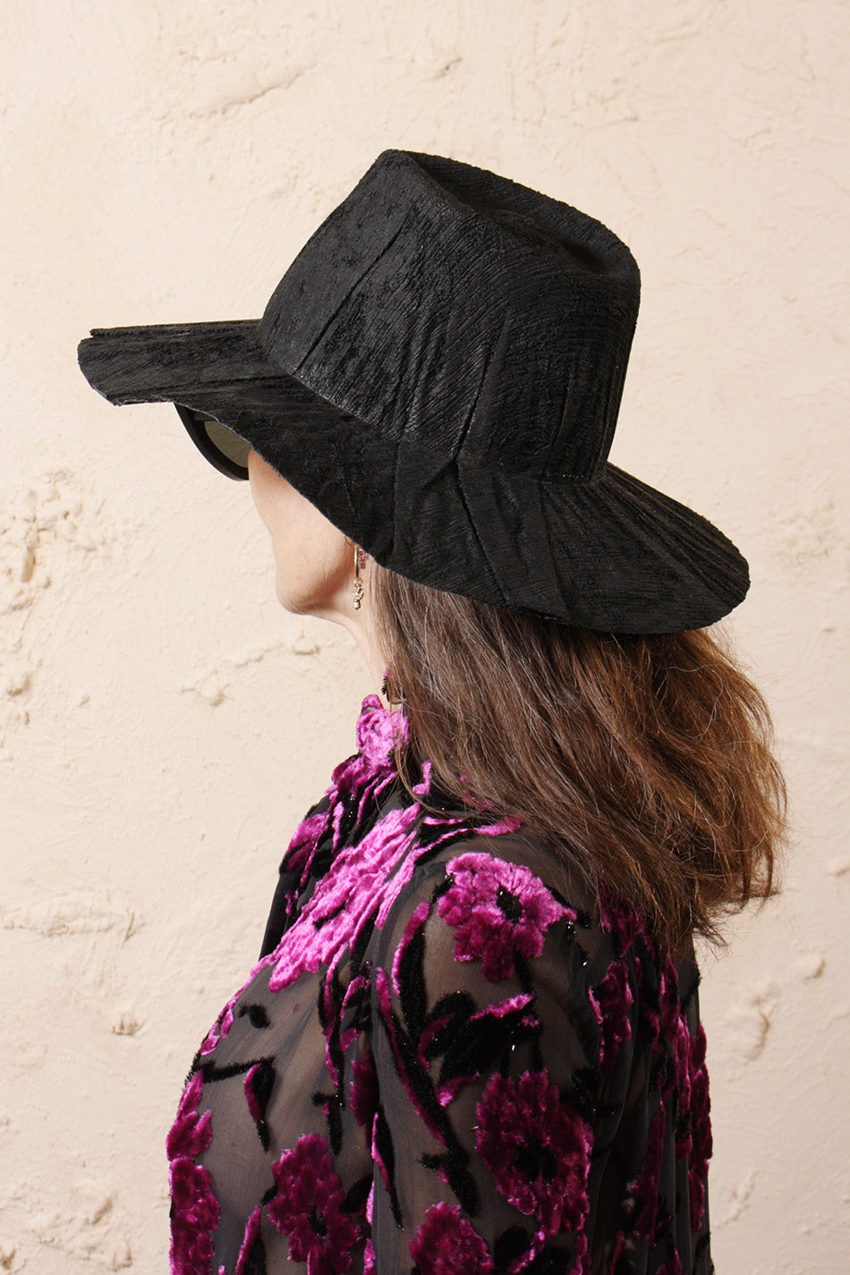 Nana Black Velvet Hat