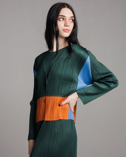Multicolour Panel Cardigan