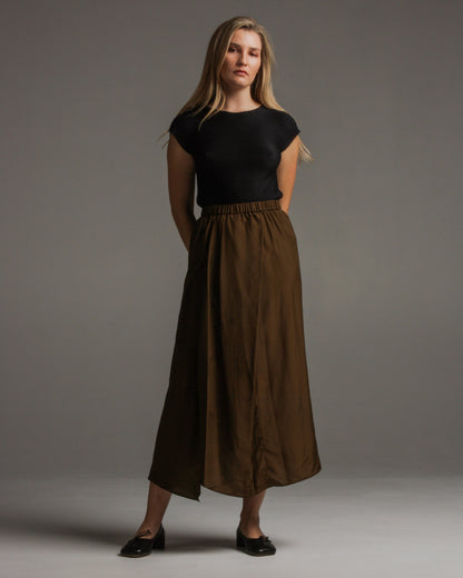 Sonam Tobacco Silk Skirt