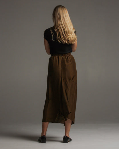 Sonam Tobacco Silk Skirt