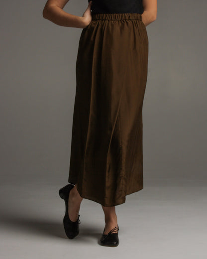 Sonam Tobacco Silk Skirt