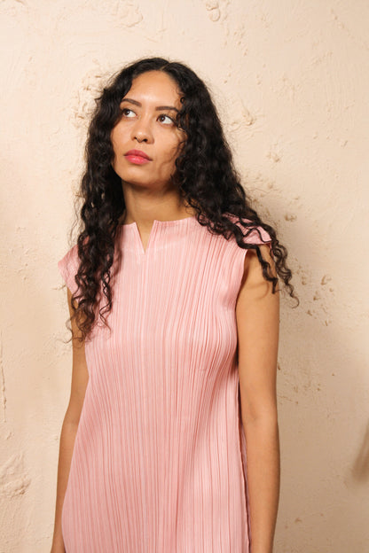 Soft Pink Sleeveless Dress