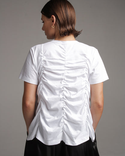 Ruched Cotton T Shirt