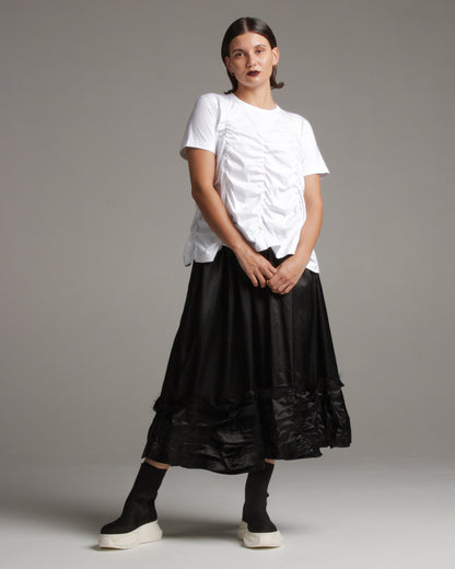 Ruched Cotton T Shirt