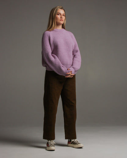 Kristina Mauve Ribbed Jumper