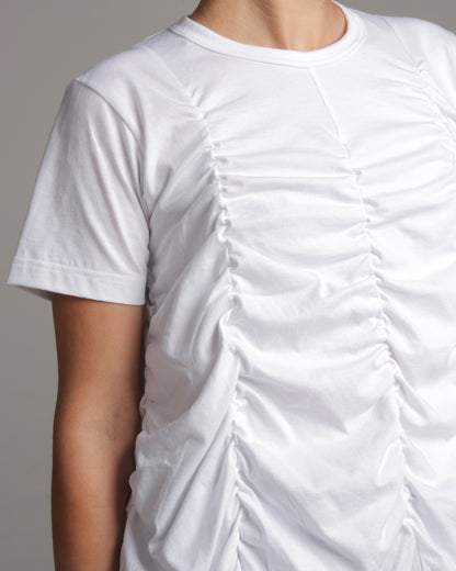 Ruched Cotton T Shirt