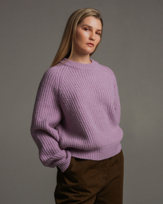 Kristina Mauve Ribbed Jumper