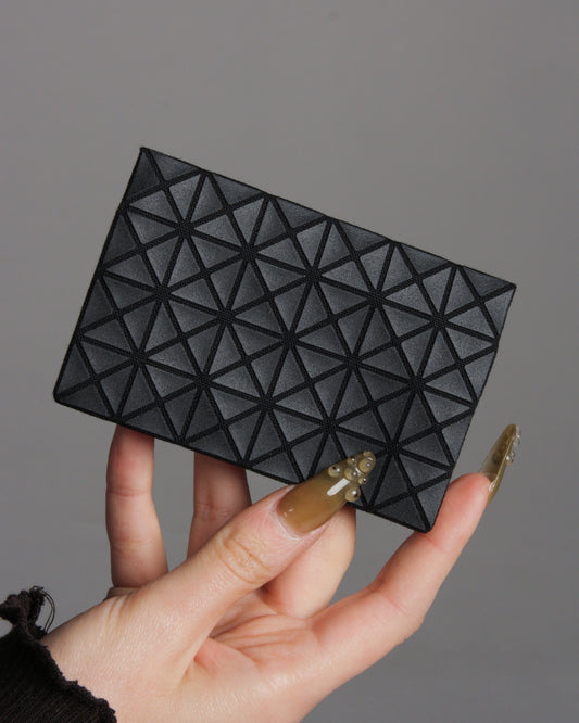 Matte Black Oyster Card Case