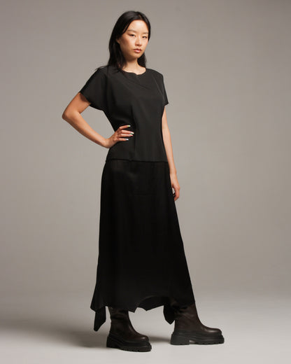 Two Toned Panelled Dress