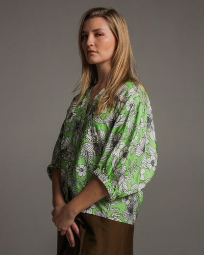 Tiago Bouquet Silk Blouse