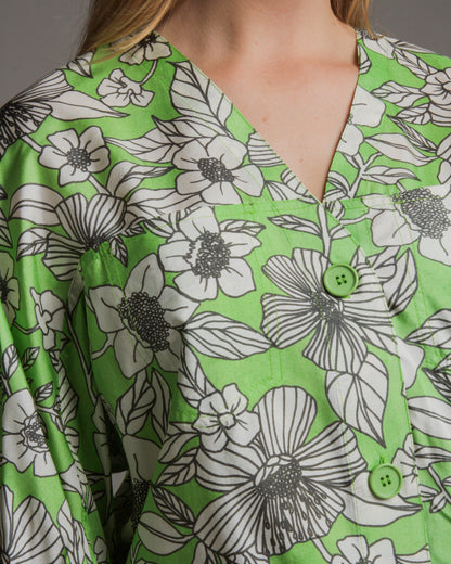 Tiago Bouquet Silk Blouse