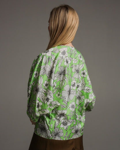Tiago Bouquet Silk Blouse