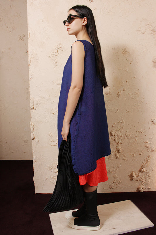 Blue Crepe Tunic