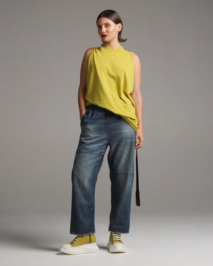 Vintage Wash Denim Trouser