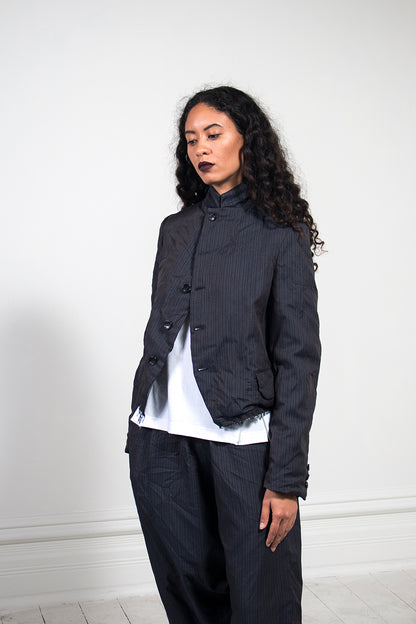 Pinstripe Cropped Jacket