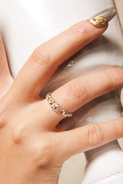 Silver Cirus Ring with Citrine
