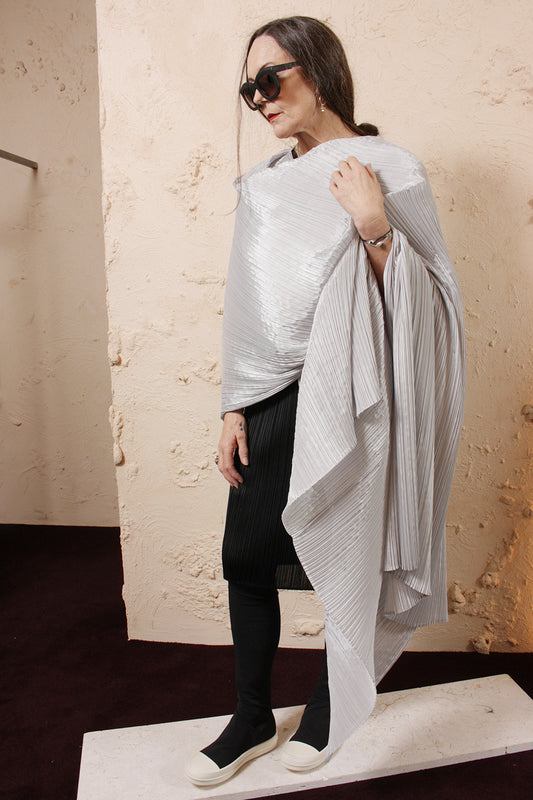 Poncho Stole Silver