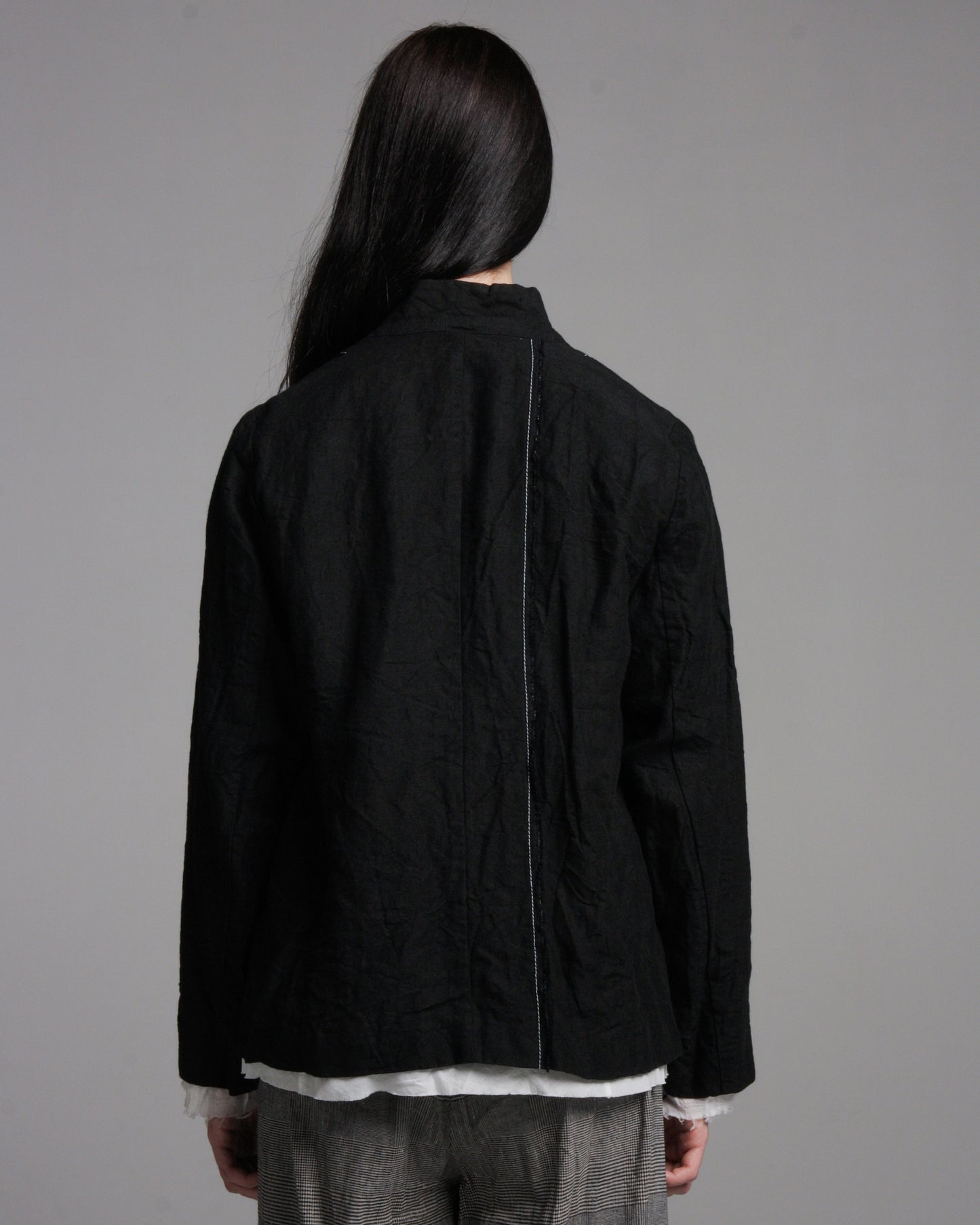 Black Classic Linen Jacket