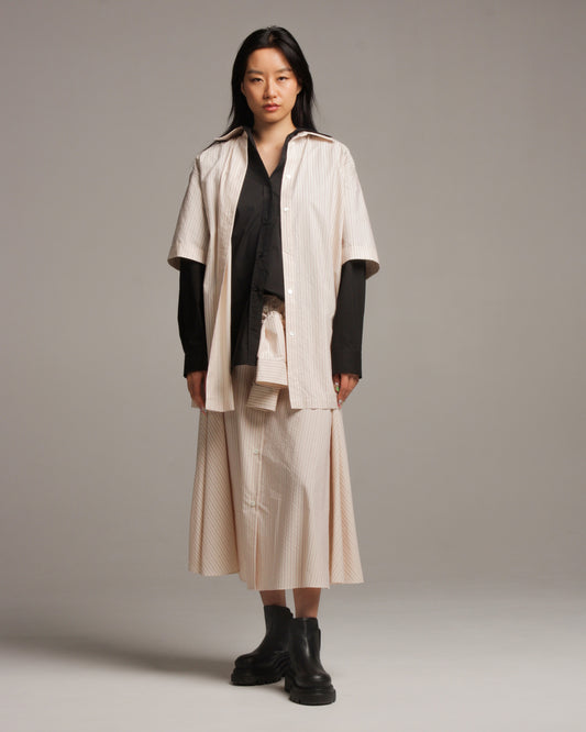 Striped Oversize Double Shirt