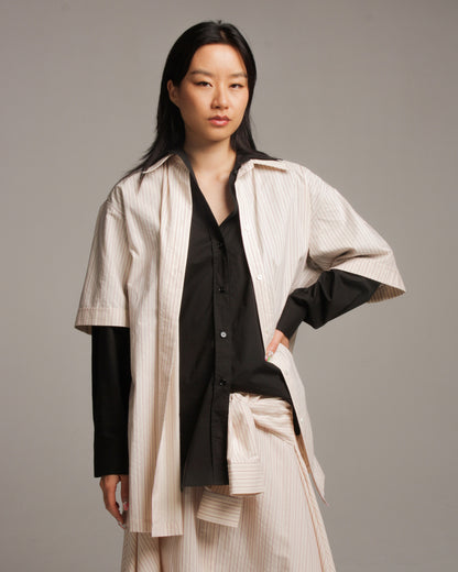 Striped Oversize Double Shirt