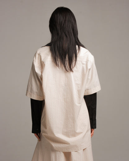 Striped Oversize Double Shirt