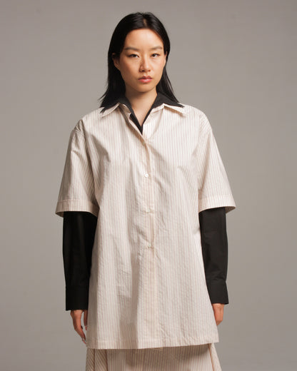 Striped Oversize Double Shirt