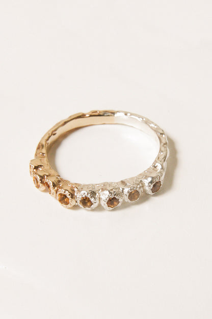 Fire and Ice Creature Ring with Citrine