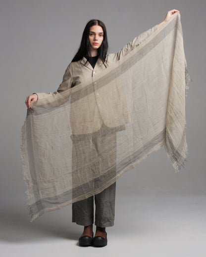 Beige Bengara Dye Stole