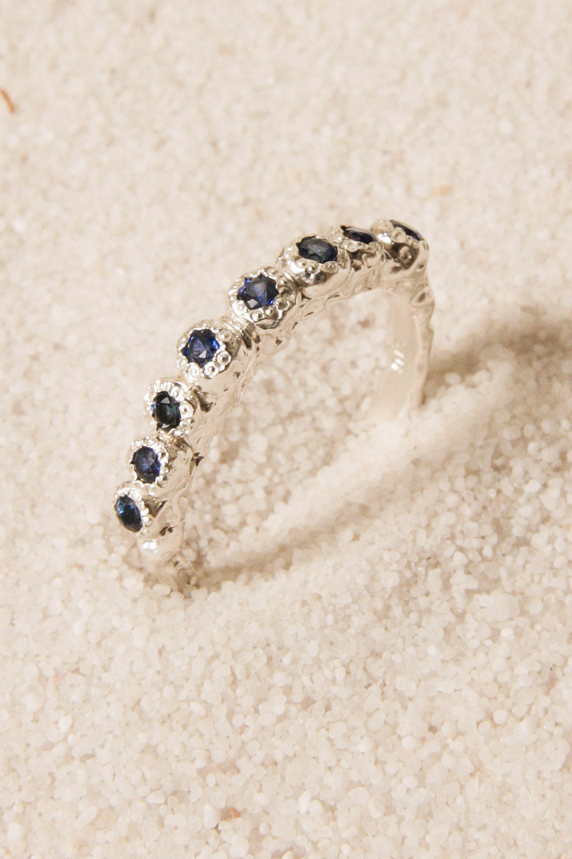 Silver Creature Ring with Blue Sapphire