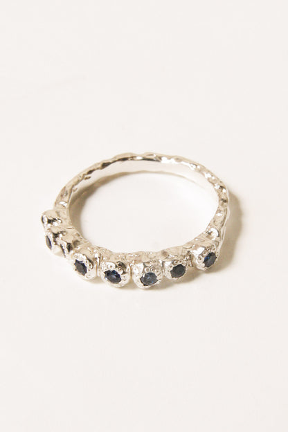 Silver Creature Ring with Blue Sapphire